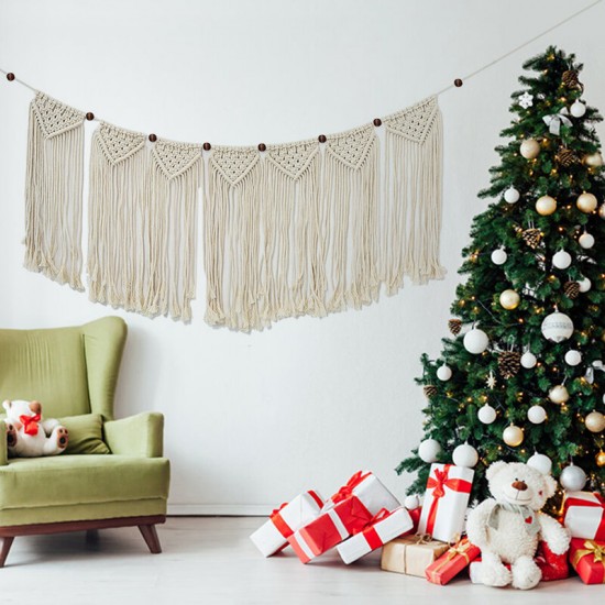 Tassel Woven Tapestry Bohemian Macrame Woven Wall Hanging Fringe Garlanf Banner Tassel Woven Tapestry Bohemian Macrame Woven Wall Hanging Fringe Garlanf Banner