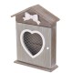 House Heart Shaped Key Box European Style Retro Wood Wall Hanging Key Storage Cabinet Wall Mounted with Hooks House Heart Shaped Key Box European Style Retro Wood Wall Hanging Key Storage Cabinet Wall Mounted with Hooks