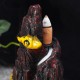 Black Waterfall Incense Burner Porcelain Backflow Ceramic Cone Incense Burner Holder with 60 Cones Black Waterfall Incense Burner Porcelain Backflow Ceramic Cone Incense Burner Holder with 60 Cones
