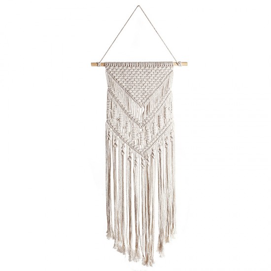 Woven Macrame Plant Hanger Wall Hanging Bohoes Wall Art with Tassels Home DIY Hanging Craft Decorations Woven Macrame Plant Hanger Wall Hanging Bohoes Wall Art with Tassels Home DIY Hanging Craft Decorations