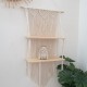 2 Tier Bohemia Macrame Woven Wood Mount Shelf Tapestry Tassel Wall Hanging Bookshelf 2 Tier Bohemia Macrame Woven Wood Mount Shelf Tapestry Tassel Wall Hanging Bookshelf