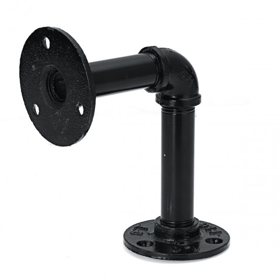 2pcs Vintage Iron Pipe Shelf Bracket Wall Mounted Board Support Holder 2pcs Vintage Iron Pipe Shelf Bracket Wall Mounted Board Support Holder